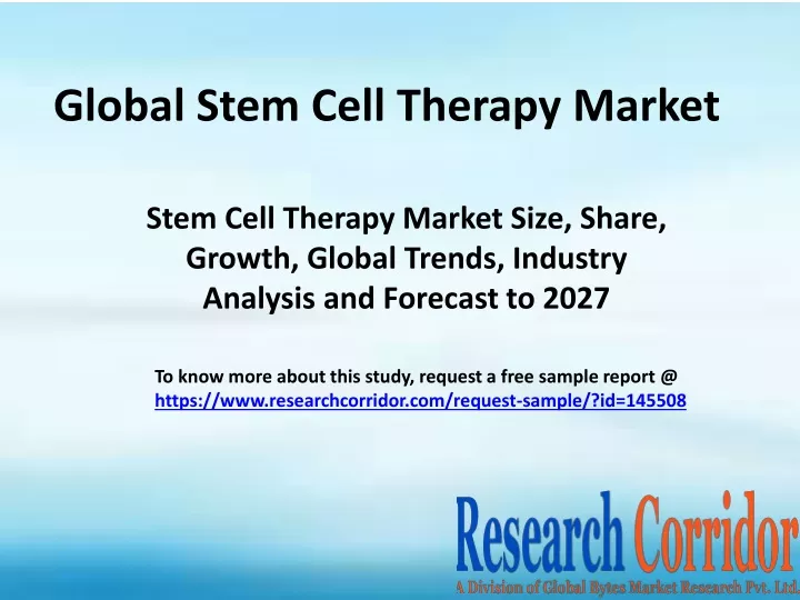 global stem cell therapy market