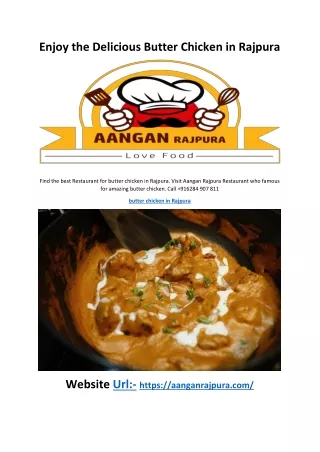 enjoy the delicious butter chicken in rajpura