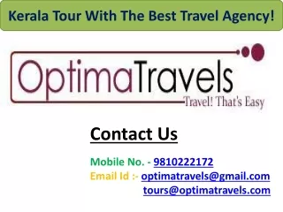 Kerala Tour With The Best Travel Agency!