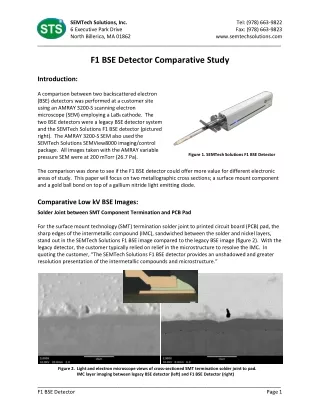 Customer Review Of The F1 BSE Detector
