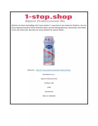 Nivea Nachtpflege Q10 | 1-stop.shop