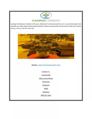 Missouri Medical Marijuana | Cannacarerxonline.com