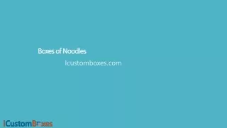 boxes of noodles