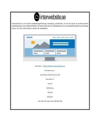 interwebsite se r ett k nt webbdesignf retag