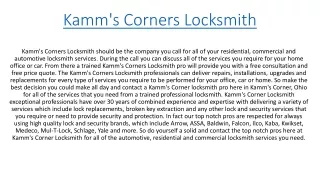 kamm s corners locksmith