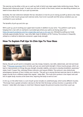 8 Go-to Resources About What Is A Pull Up