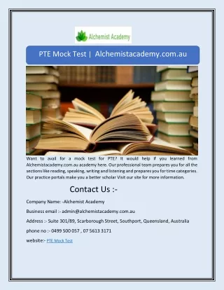pte mock test alchemistacademy com au