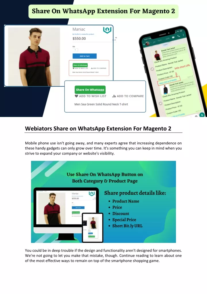 webiators share on whatsapp extension for magento