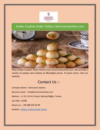 arabic cookies order online semiramisonline com