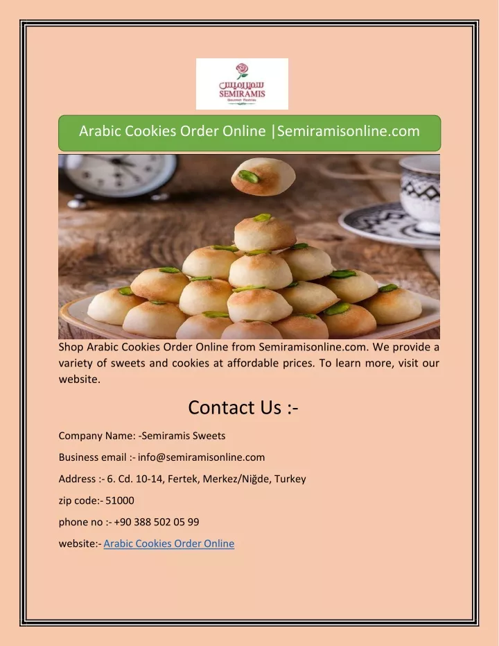 arabic cookies order online semiramisonline com