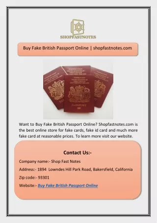 buy fake british passport online shopfastnotes com