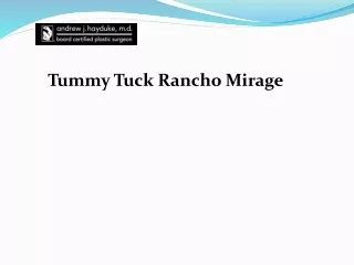 Tummy Tuck Rancho Mirage