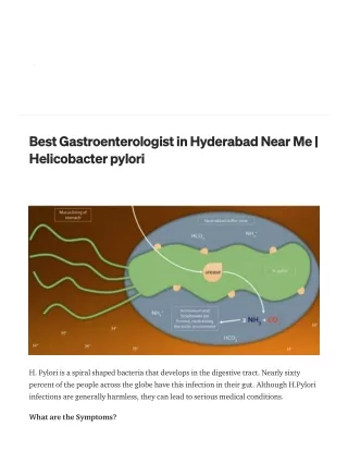 Best Gastroenterologist in Hyderabad Near Me | Helicobacter pylori