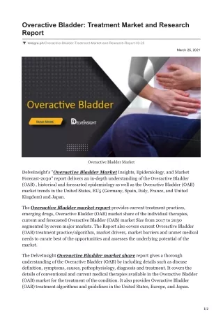 overactive bladder treatment market and research