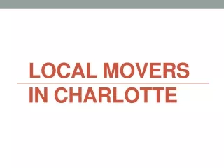 Local Movers in Charlotte