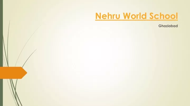 nehru world school
