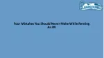 Four Mistakes You Should Never Make While Renting An RV - slide 1