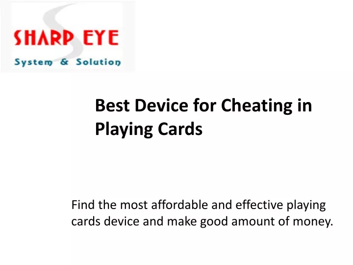 best device for cheating in playing cards