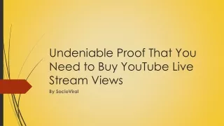 Undeniable Proof That You Need to Buy Youtube Live Stream Views
