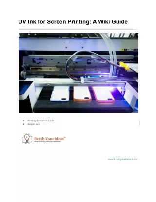 uv ink for screen printing a wiki guide