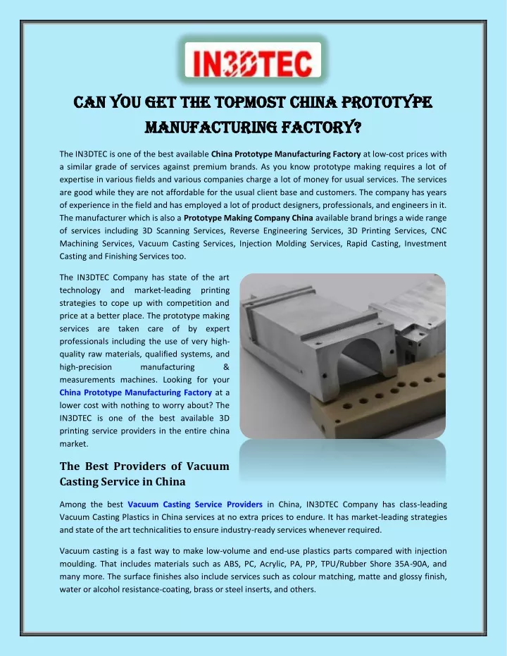 can you get the topmost china prototype