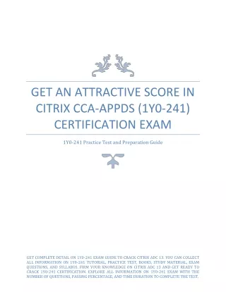 get an attractive score in citrix cca appds