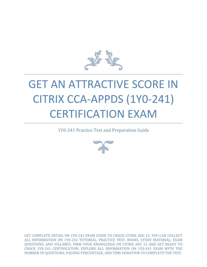 get an attractive score in citrix cca appds
