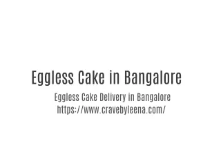 Eggless Cake in Bangalore