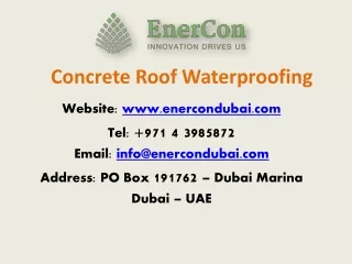 Concrete Roof Waterproofing