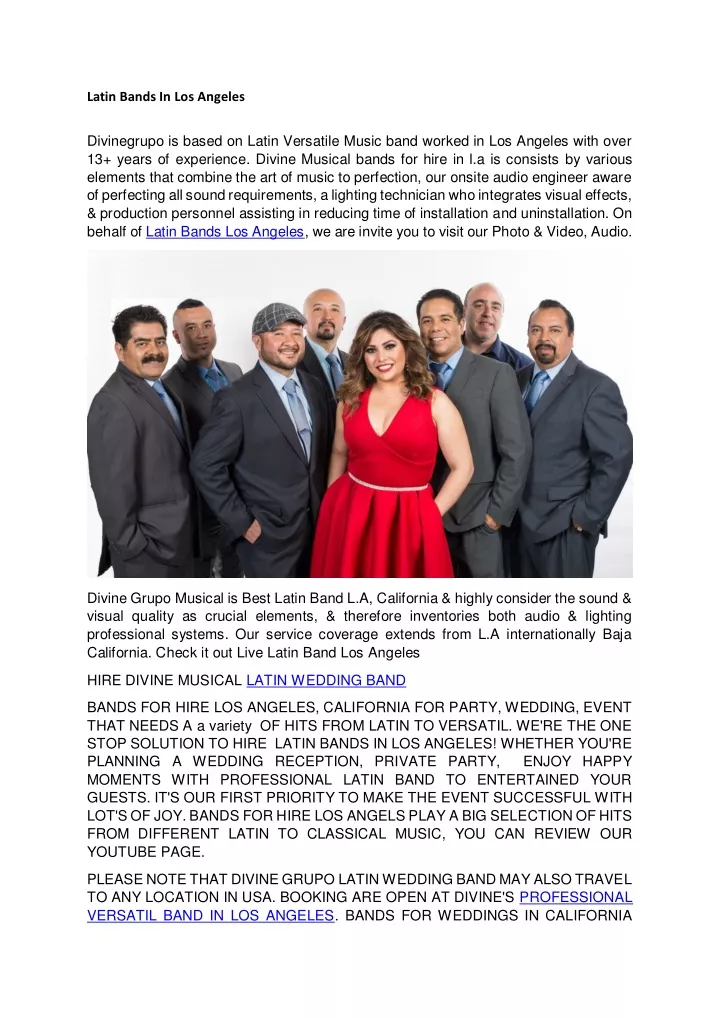 latin bands in los angeles