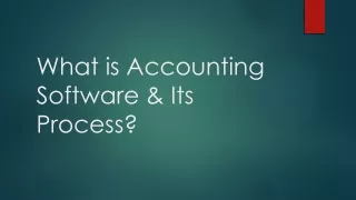 what is accounting software its process
