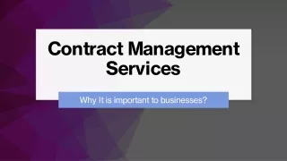 Why Contract Management Services Are So Important To Your Business?