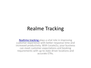 Realme Tracking