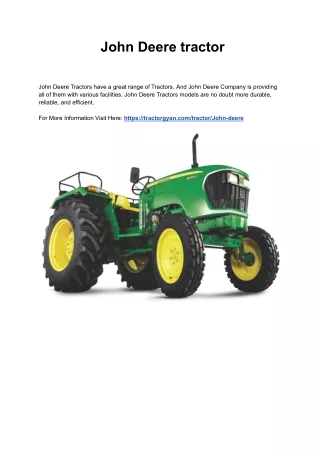 john deere tractor