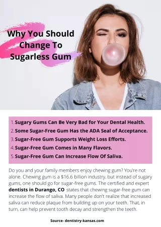 why you should change to sugarless gum