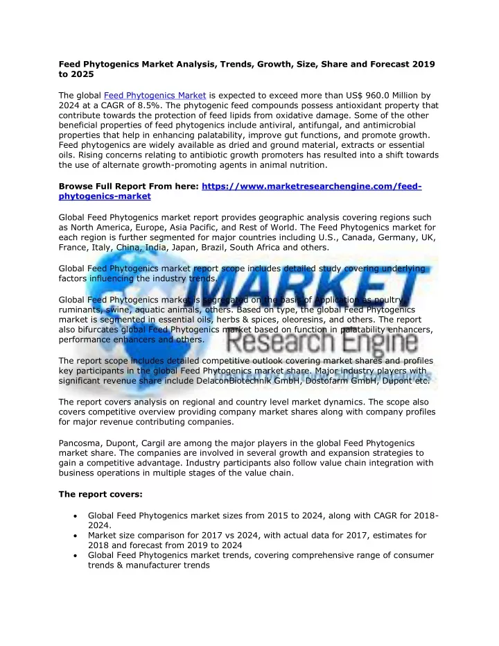 feed phytogenics market analysis trends growth