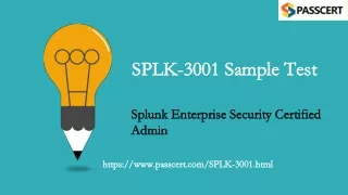 splk 3001 sample test splk 3001 sample test