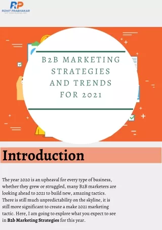 B2B Marketing Strategies and Trends for 2021