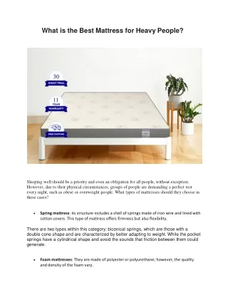 what is the best mattress for heavy people