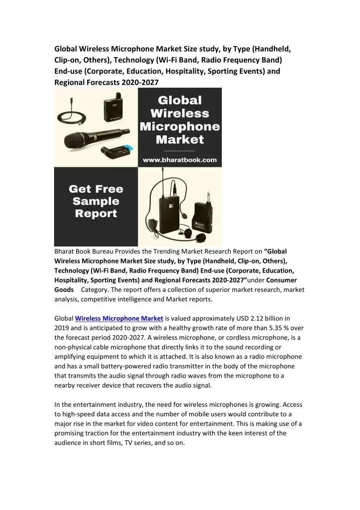 global wireless microphone market size study