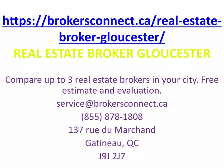 https brokersconnect ca real estate broker gloucester real estate broker gloucester