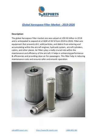 global aerospace filter market 2019 2026