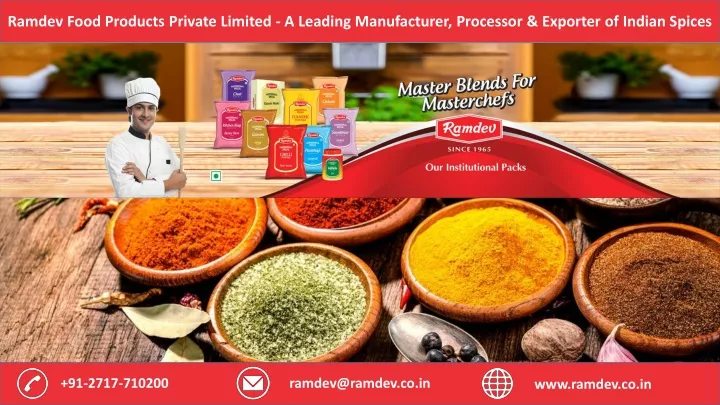 ramdev food products private limited a leading