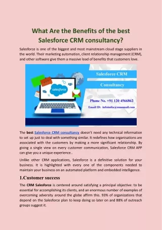 what are the benefits of the best salesforce
