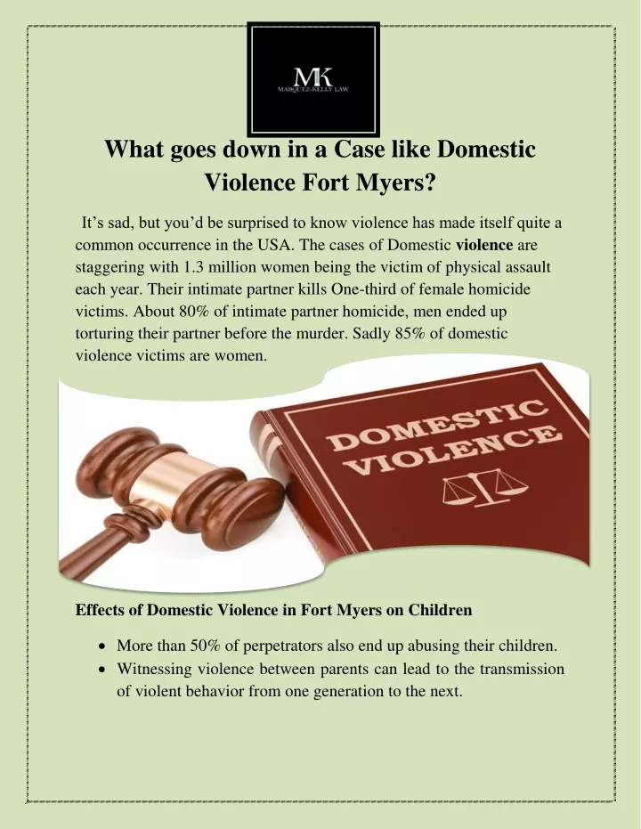 what goes down in a case like domestic violence