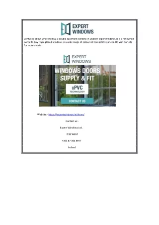 PVC Door Supplier in Dublin | Expertwindows.ie
