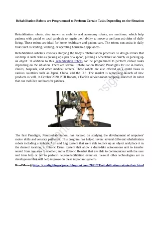 rehabilitation robots are programmed to perform