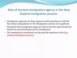 Role of the best immigration agency in the New Zealand immigration process