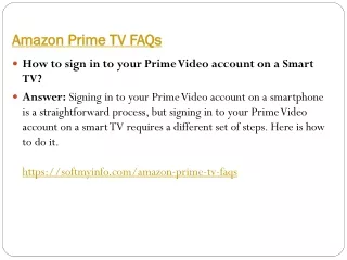 Amazon Prime TV FAQs