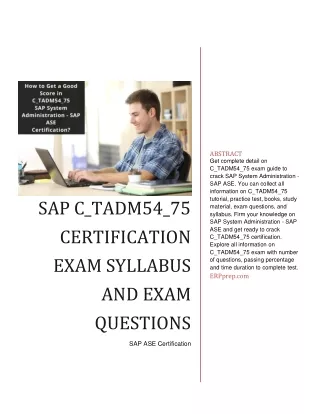 abstract get complete detail on c tadm54 75 exam